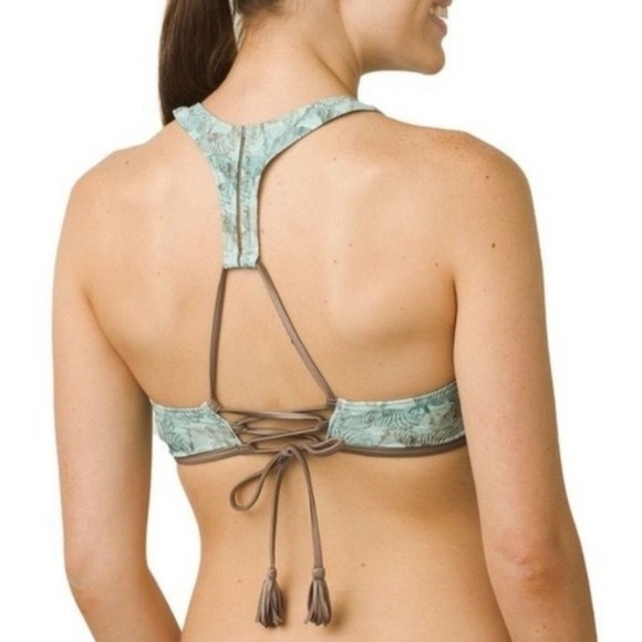 Prana Azra Zebra Print Racerback Bikini Top - Picture 3 of 10